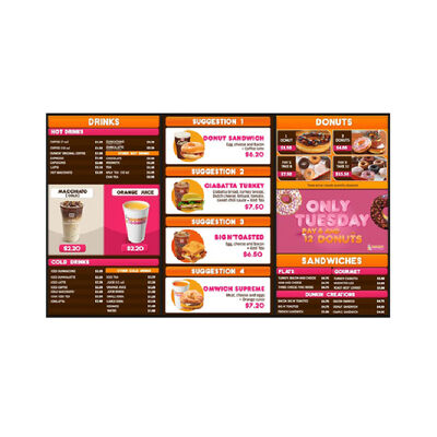55”Digital Menu Board Poster
